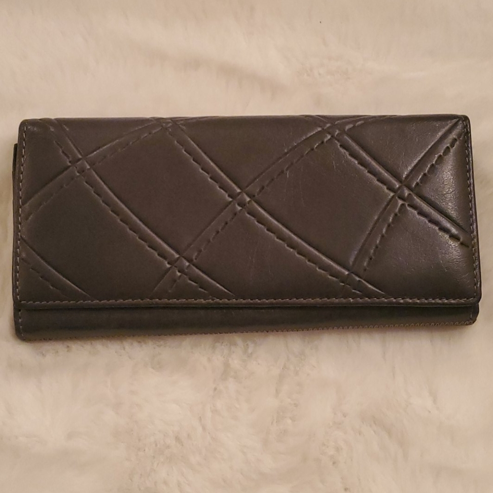 Gray Leather Wallet